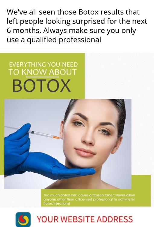 Med Spa Social Media Marketing Posts That Educate About Botox Treatments