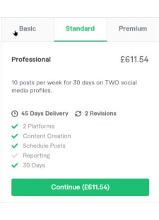 Freelance Social Media Marketing Can Also Be Expensive With A Middle Service Level Costing £611.54 Per Month