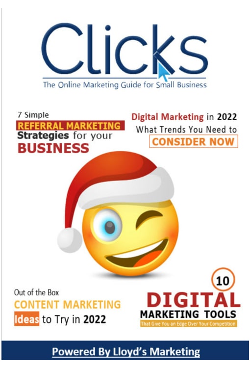 Christmas'S Clicks Digital Marketing Magazine Front Cover