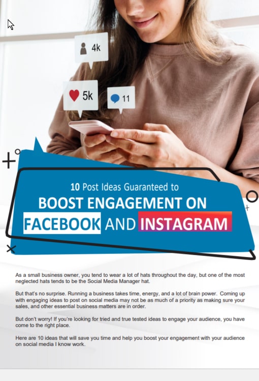 An Article About 10 Ideas Small Businesses Can Boost Engagement On Facebook And Instagram 