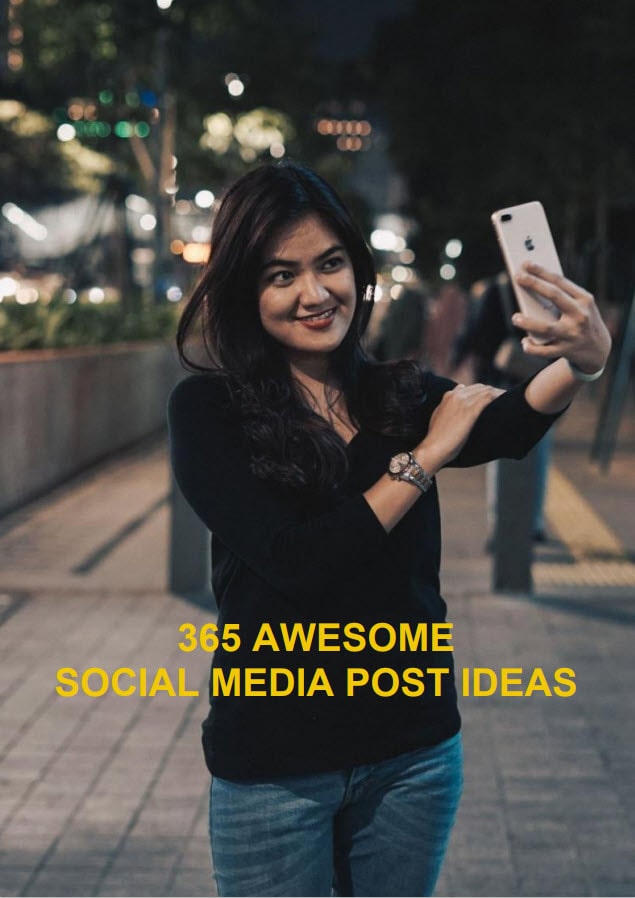 The Cover Page Of My E-Book, 365 Awesome Social Media Poats Ideas