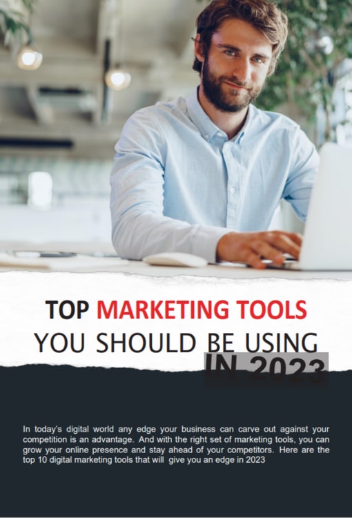 Cover For An Article About The Top Arketing Tools Small Businesses Should Be Using In 2023
